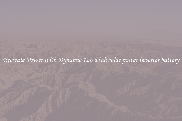 Recreate Power with Dynamic 12v 65ah solar power inverter battery