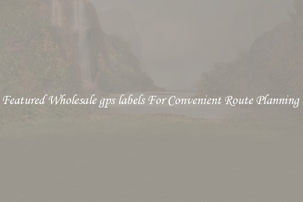 Featured Wholesale gps labels For Convenient Route Planning 