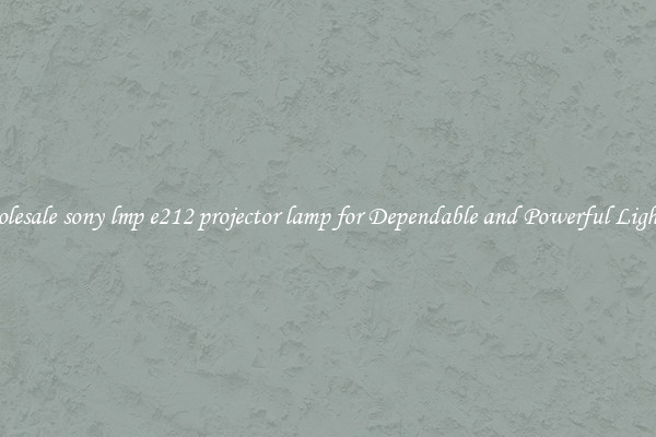 Wholesale sony lmp e212 projector lamp for Dependable and Powerful Lighting