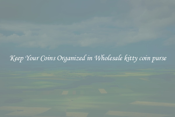 Keep Your Coins Organized in Wholesale kitty coin purse