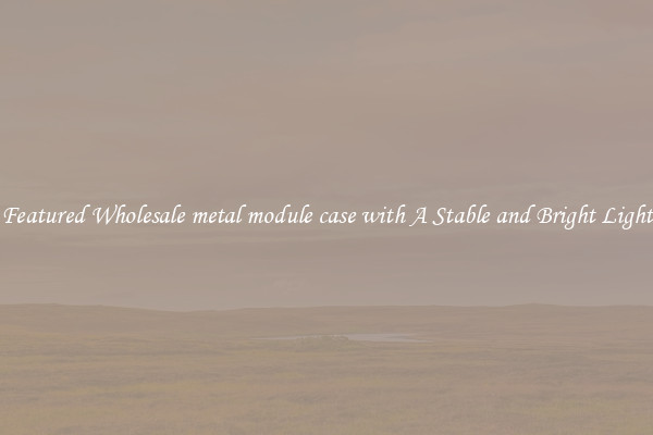 Featured Wholesale metal module case with A Stable and Bright Light
