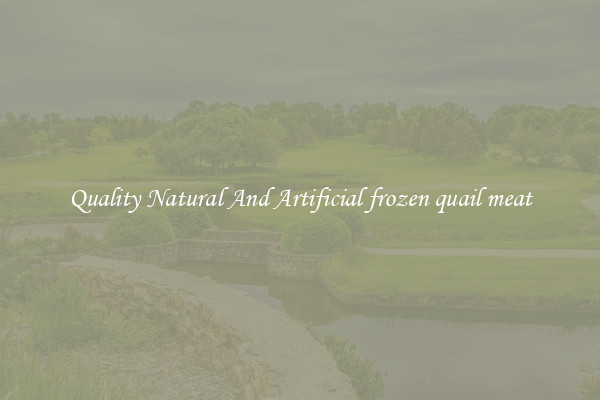 Quality Natural And Artificial frozen quail meat